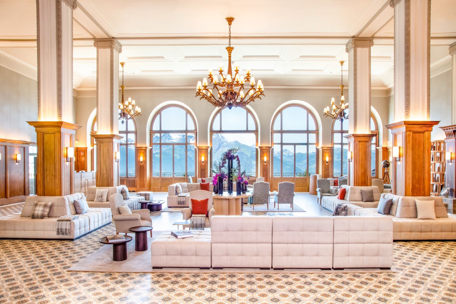 Le grand salon du Villars Palace