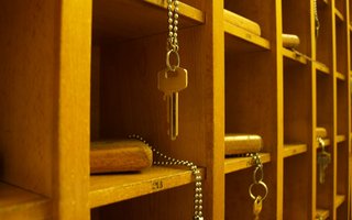 Schlüssel an der Hotelrezeption