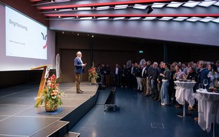 CEO Martin Vincenz eröffnet den traditionellen Neujahrsapéro von Graubünden Ferien in Chur.