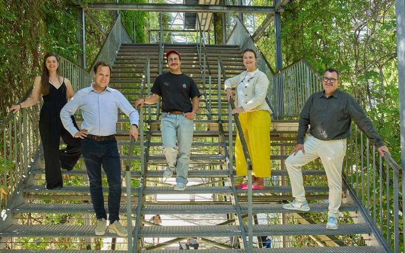 Das SUM Hospitality Team (v.l.): Anne Dumont, Tom Fontijne, Raphael Simčič, Anna Keiser und Michael Böhler.