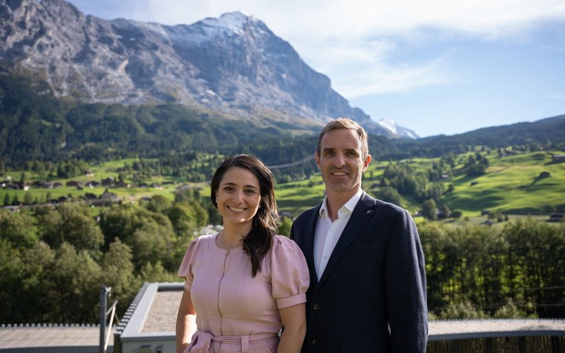 Justine und Jan Pyott vom Hotel Glacier Grindelwald.