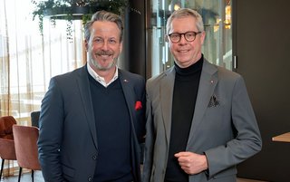 HotellerieSuisse-Direktor Christian Hürlimann und HotellerieSuisse-Präsident Martin von Moos 