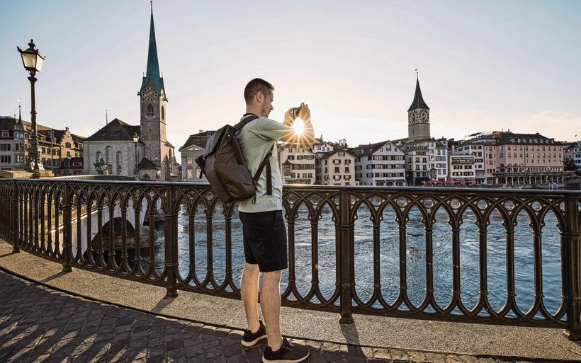 Tourist in der Schweiz