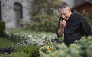 Martin Göschel, Executive Chef im «The Alpina Gstaad», lässt sich von Garten, Wald und Wiese inspirieren.