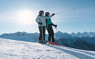 Skifahrer im Gebiet Lenzerheide