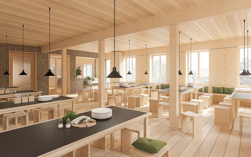 Bergseehütte SAC Innenansicht