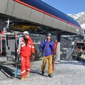 Ski-Fahrende in der Region Val Surses