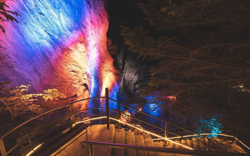 Beleuchtete Viamala Schlucht