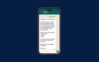 Beispiel Pistenbericht Destibot