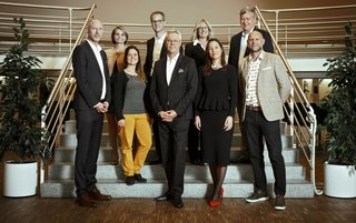 Pierre Isenschmied, Marie Forestier, Carole Hauser, Urs Bircher, Martin von Moos,Brigitte Berger Kurzen, Myriam Schlatter, Patrick Hauser und Philippe Zurkirchen (v. l.).