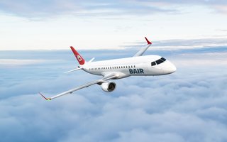 Flybair Flugzeug in der Luft