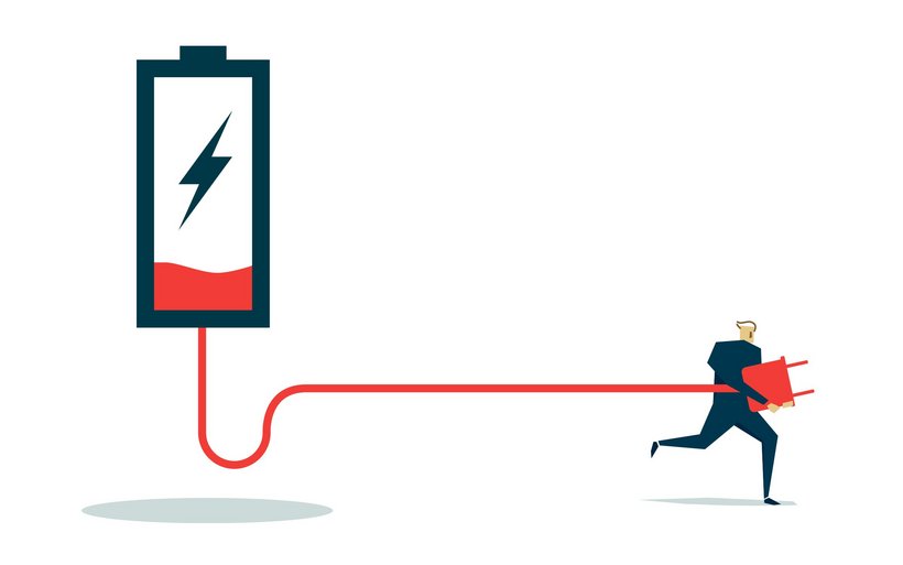 Batterie und Stecker