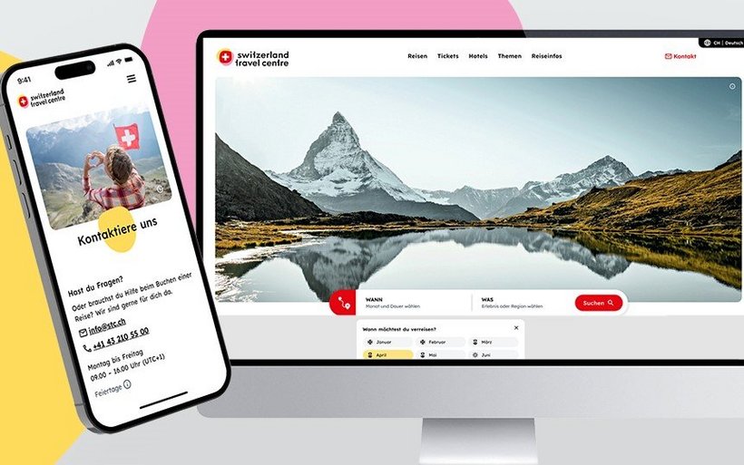 Mockup neue Website STC