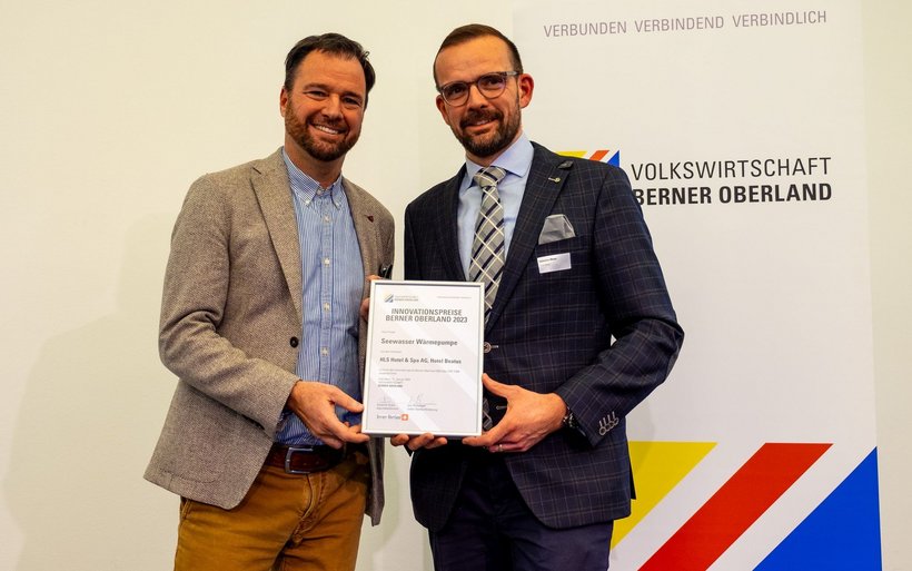 Philippe Baud, Generaldirektor HLS Hotels & Spa AG, und Sebastian Moser, Direktor Hotel Beatus Merligen, HLS Hotels & Spa AG (v.l.)