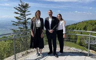 Joy Fischer, Direktorin SHC, Raphael Hobi, Direktor Hotel Weissenstein, Rabea Gasche, Leiterin Sales & Events und Vizedirektorin Hotel Weissenstein