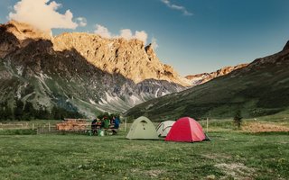 Campen in den Bergen