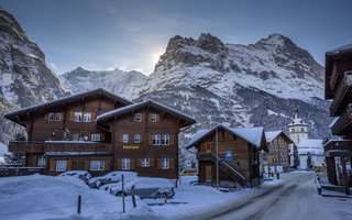 Grindelwald Dorf Winter